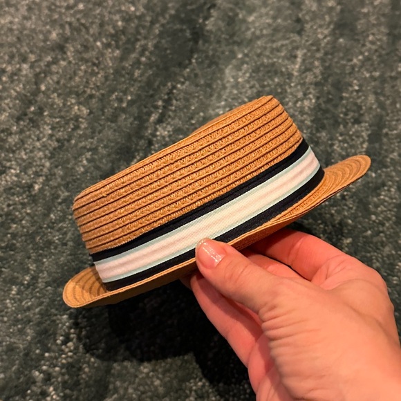 Janie and Jack 0-6 month baby straw hat - Picture 1 of 3